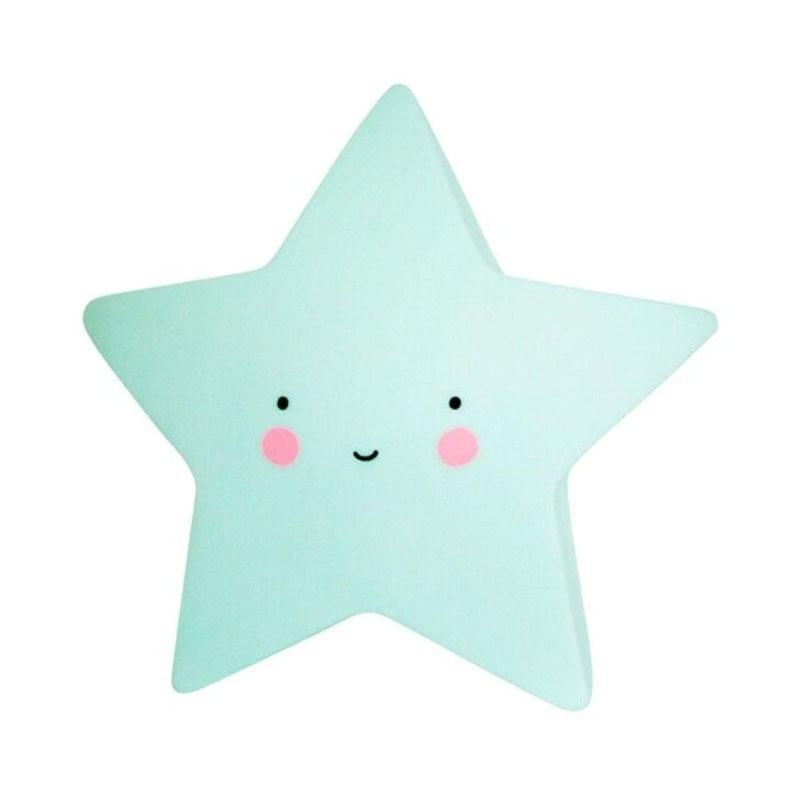 A Litlle Lovely Company Mini Star Verde - Luz de noche